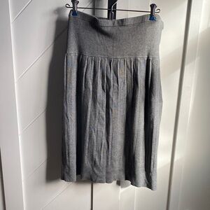 Merona Women's A-Line Pleated Sweater Skirt in Heather Gray